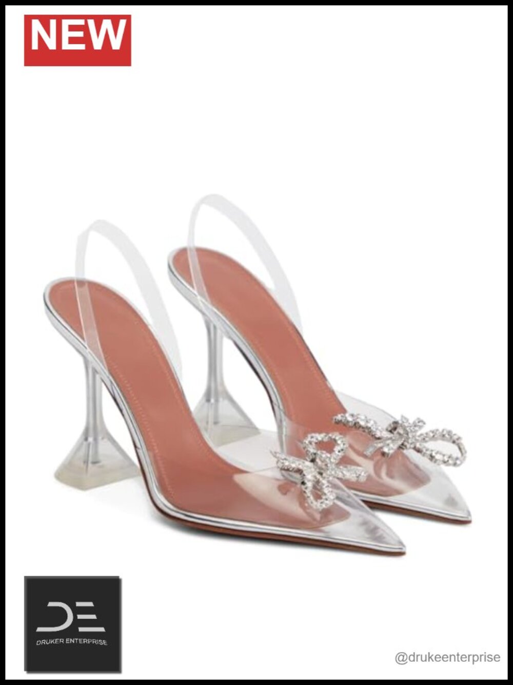 Kitten Heel Slingback Pumps Rhinestone Bow Wedding Bridal Prom Shoes